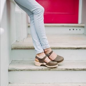 Lotta from Stockholm Dark Taupe Low Heel Clogs
